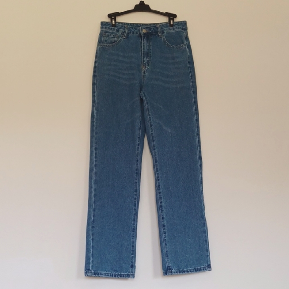 SHEIN - Ultra High Rise Med Wash Straight Leg Jeans W - Medium EUC
